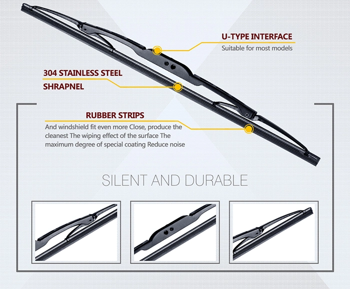 OEM Cutomized Windscreen Wiper Blade Factory Guangzhou Wholesale Frame Wiper Blade