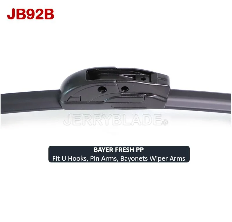 Jerryblade Universal Hook Pin Bayonet Frameless Wiper Blade Flat Beam Blade Centric Aerotwin for LHD & Rhd Jb92b Hot Sales OEM Factory Supply 12′′-28′′