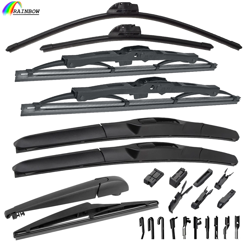 Universal Auto Parts Car Wiper Blade Windshield Wipers with 11 Adapter