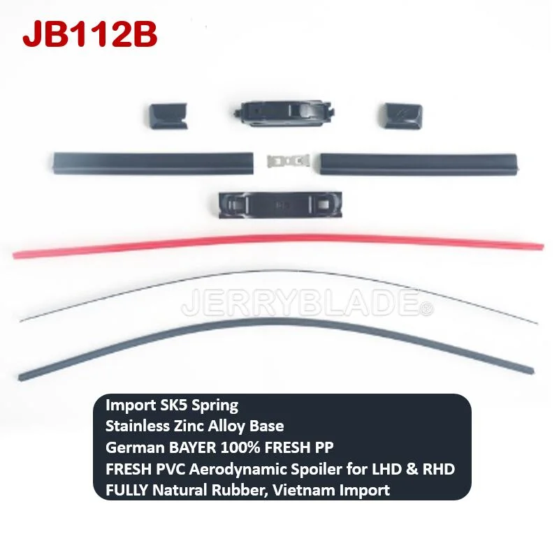 Universal Popular Car Wiper Blade, Multi-Clip Multifunctional Wiper Blade, Frameless Flat Wiper Beam Blade for Whindshield Windscreen New Hot Sales Jb112b